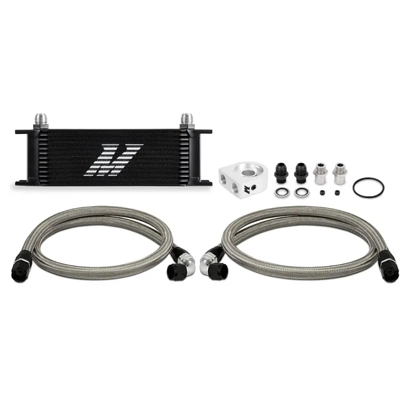 13 Row Universal Oil Cooler Kit Black Universal Fit 1