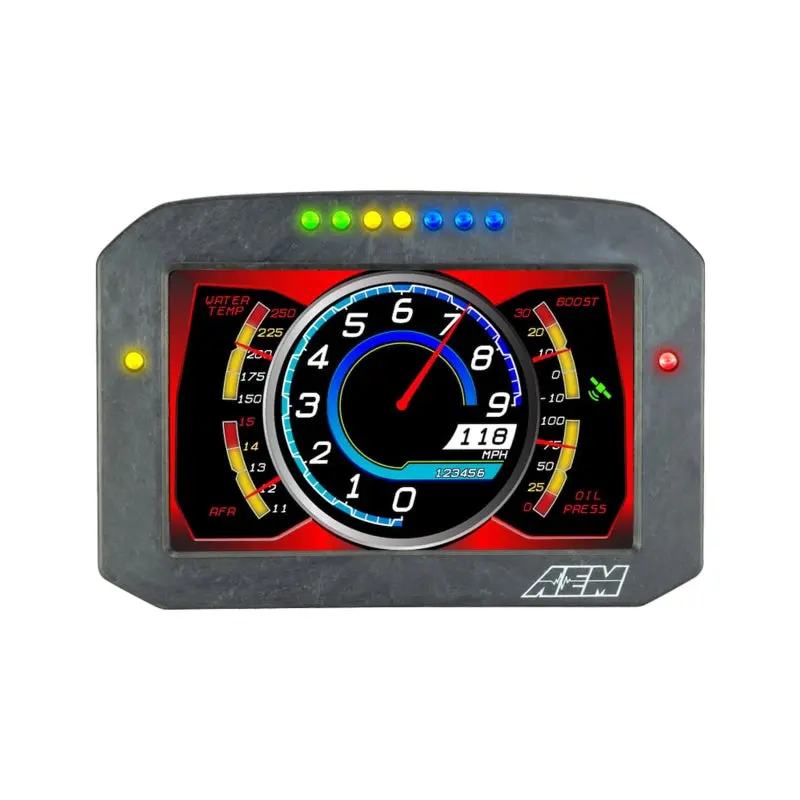 Aem Cd-7Lg Carbon Logging Digital Dash Display W/ Internal 20Hz Gps & Antenna 2
