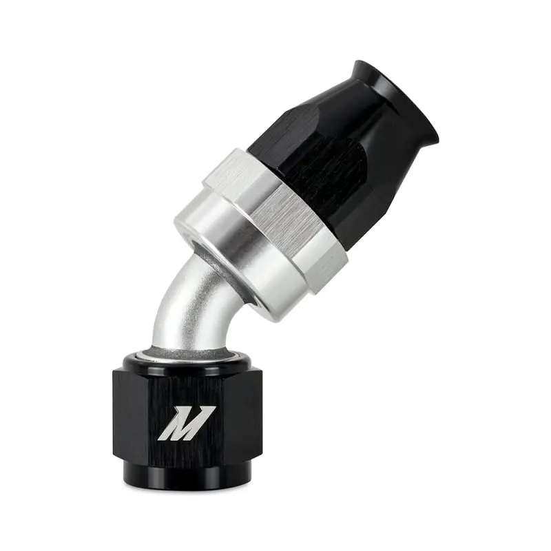 Aem Ptfe Aluminum An-4 45 Degree Fitting Black Adapter 1