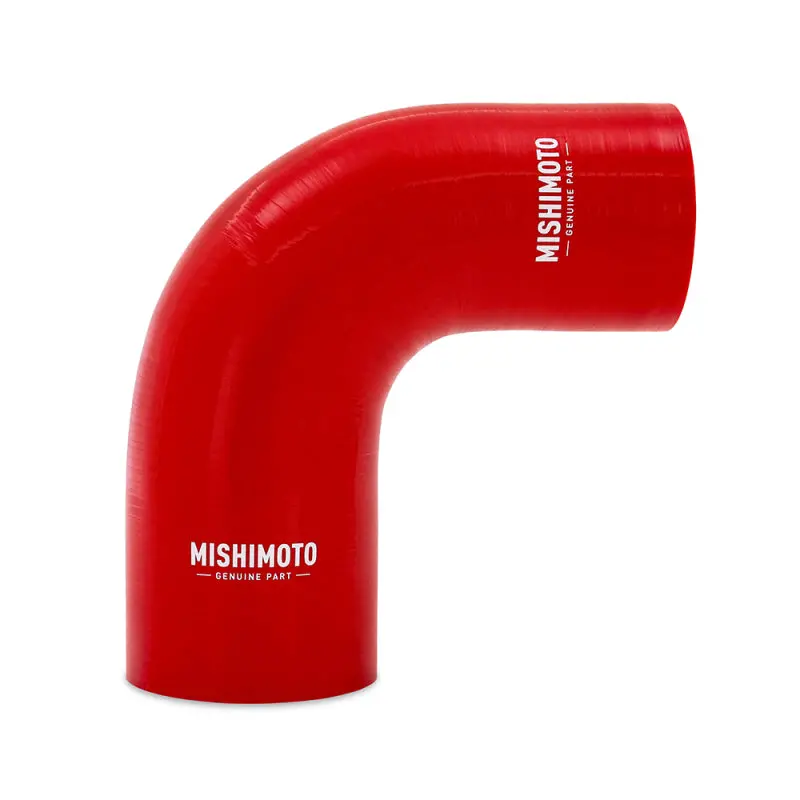 Aem Silicone 90 Degree Reducer Coupler 2In To 2.5In Red 1