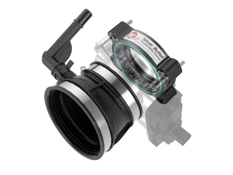 Afe 2020 Vette C8 Silver Bullet Throttle Body Spacer With Factory Intake Blk 1