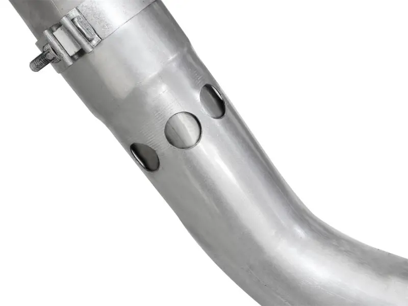 Afe Atlas Exhaust 4In Dpf-Back Exhaust Aluminized Steel Polished Tip - 2011-2014 Ford Diesel Truck V8-6.7L 2