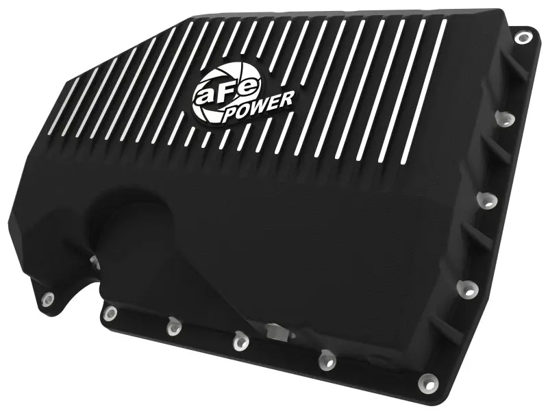 Afe Engine Oil Pan Black Power Street Series W/ Machined Fins For Vw 1.8L/2.0L (05-19) Without Oil Sensor 1