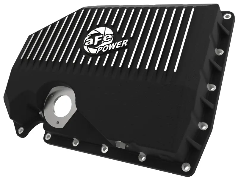 Afe Engine Oil Pan Black Power Street Series W/ Machined Fins For Vw 1.8L/2.0L W/ Oil Sensor 05-19 1