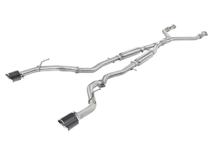Afe Power Takeda 2.5In 304 Ss Cb Exhaust Carbon Fiber Tips 17-19 Infiniti Q60 V6-3.0L 1