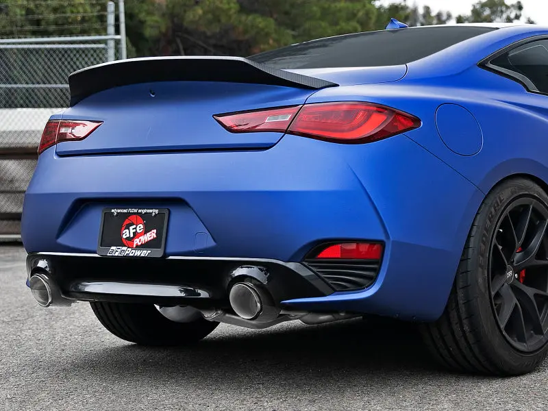 Afe Power Takeda 2.5In 304 Ss Cb Exhaust Carbon Fiber Tips 17-19 Infiniti Q60 V6-3.0L 2