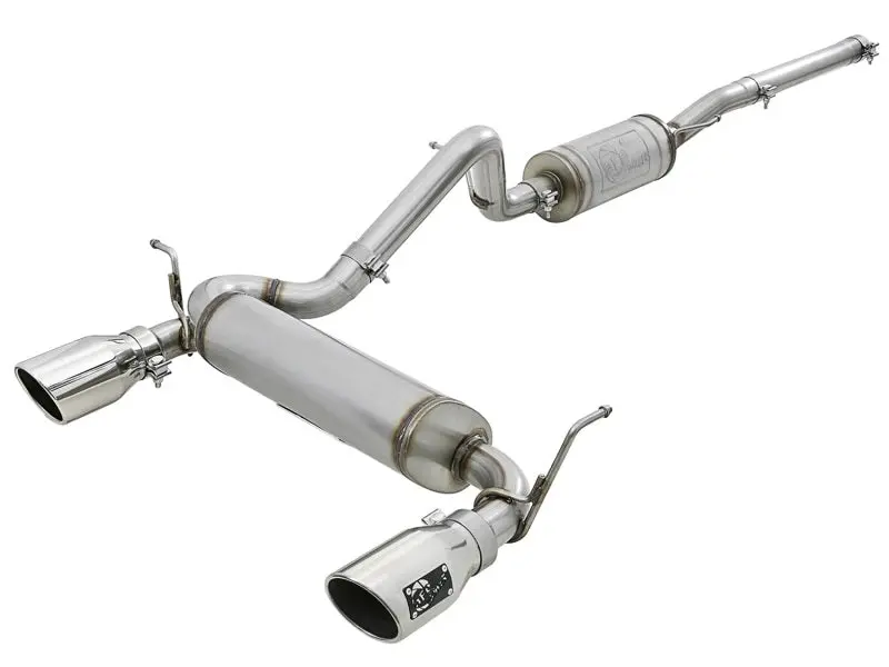 Afe Rebel Series 2.5In 409 Ss Cat-Back Exhaust With Polished Tips For Jeep Wrangler (Jk) V6 3.6L/3.8L 1