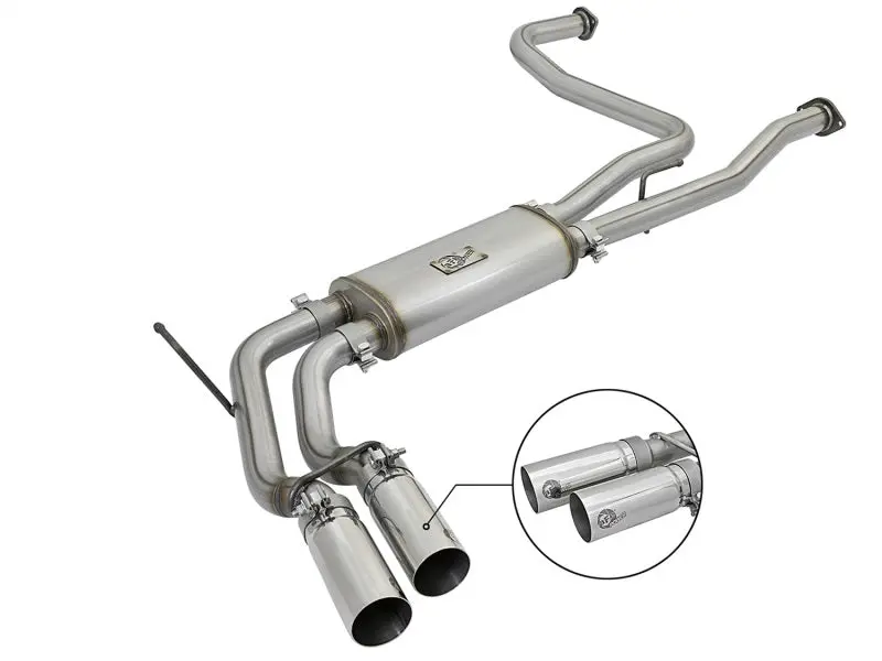 Afe Rebel Series 3 Inch Ss Cat-Back Exhaust System With Polished Tip 04-15 Nissan Titan V8 5.6L 1
