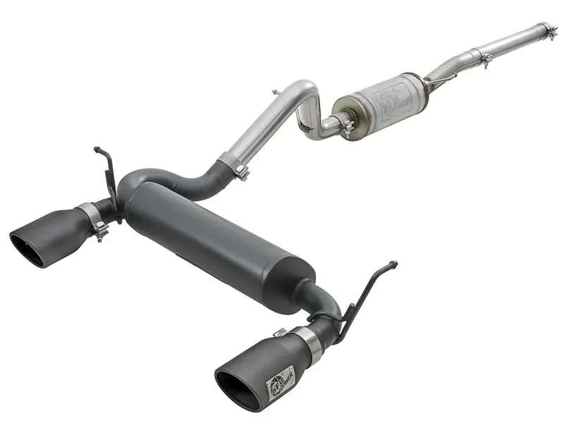 Afe Rebel Series Cat-Back Exhaust Black Tips Jeep Wrangler (Jk) 3.6L/3.8L 1