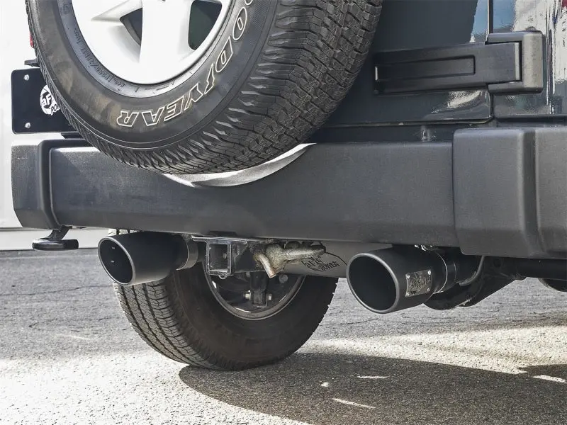 Afe Rebel Series Cat-Back Exhaust Black Tips Jeep Wrangler (Jk) 3.6L/3.8L 2