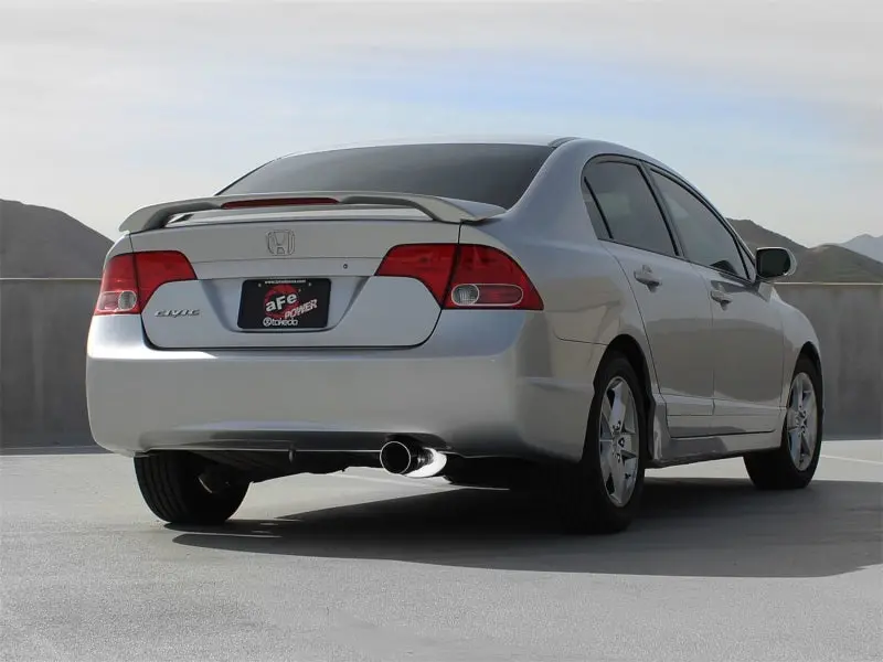 Afe Takeda Exhaust 2.5In Dia 304Ss Axle-Back With Polished Tip For 06-11 Honda Civic Ex Sedan L4 1.8L 2