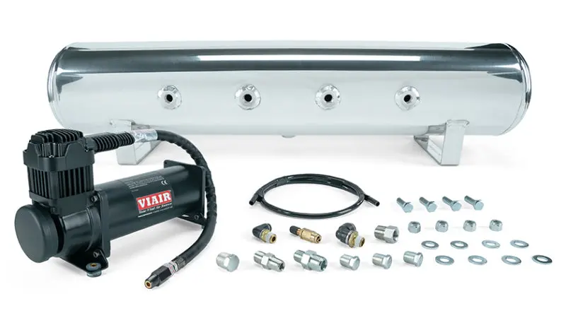 Air Lift 4 Gal. 7-Port Tank – With Viair 444B Blk Compressor (Incl. Fittings & Mounting Hardware) 1