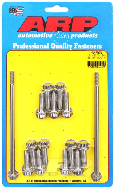 Arp Chevy Ls1 Ls2 Oil Pan Bolt Kit – Stainless Steel 12-Point 1