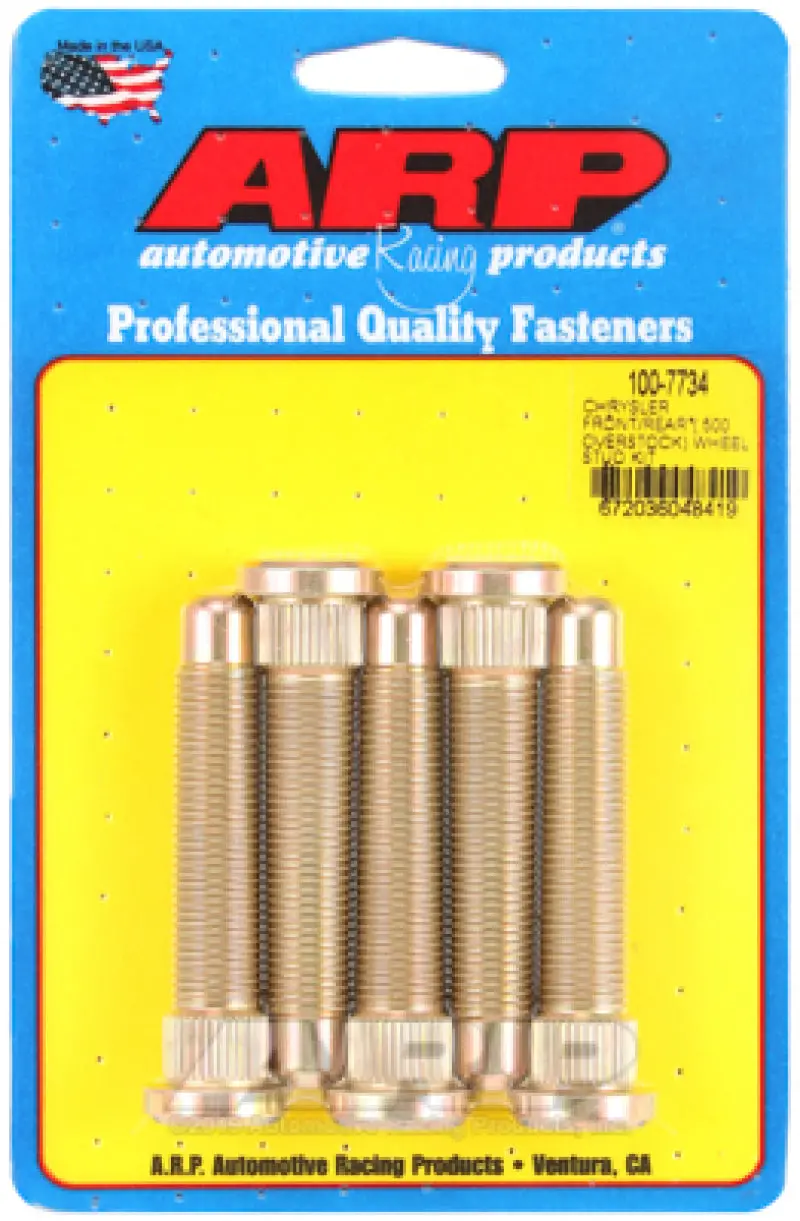 Arp Chrysler Front/Rear M14 0.500In Over Stock Length Wheel Stud Kit 1