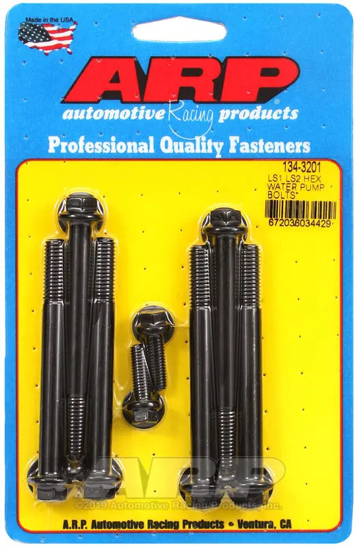 Arp Ls1/Ls2 Water Pump With Thermostat Housing Ss Hex Bolt Kit 1