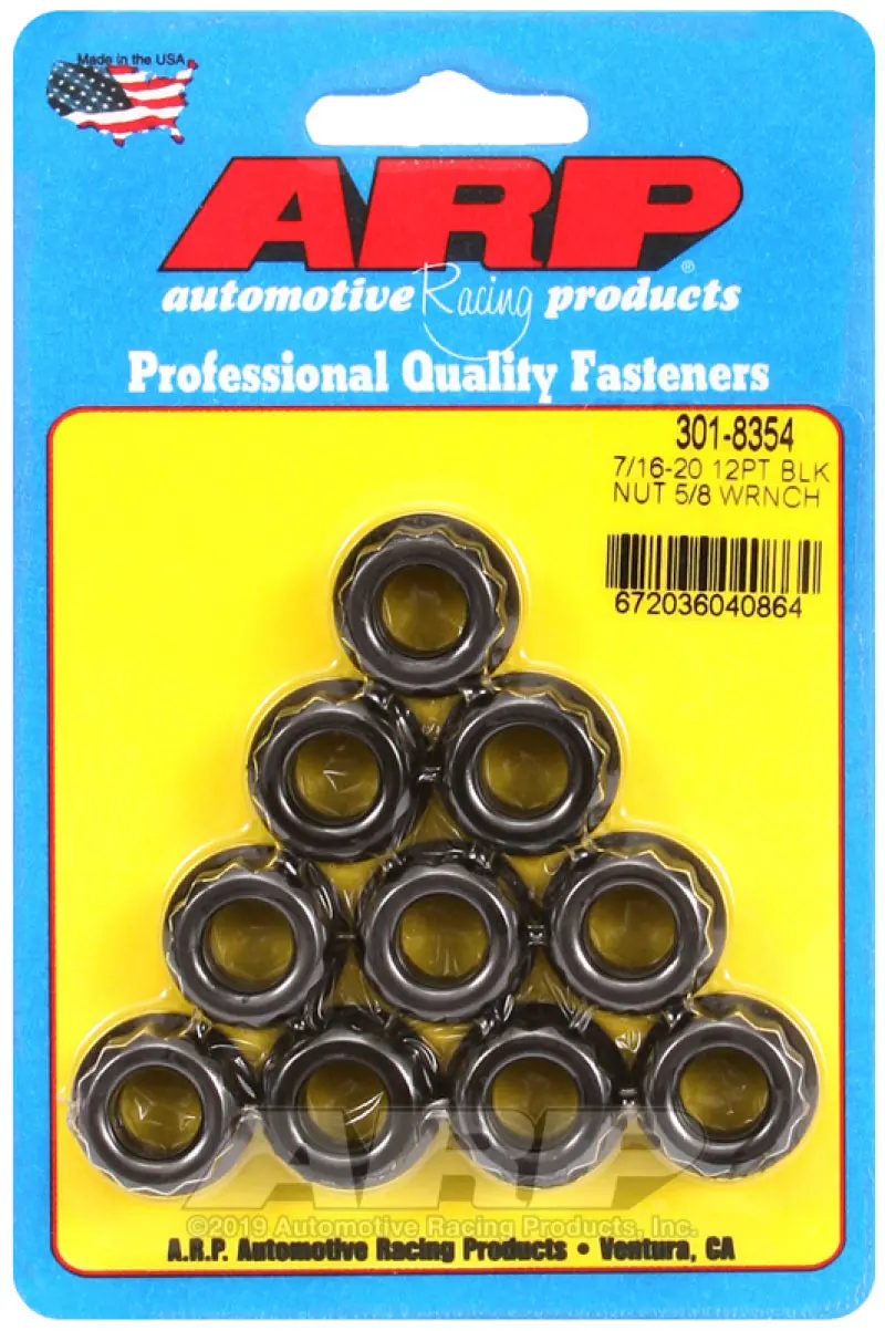 Arp Nut Kit 7/16-20 12-Point 5/8 Socket Hardware Set 1