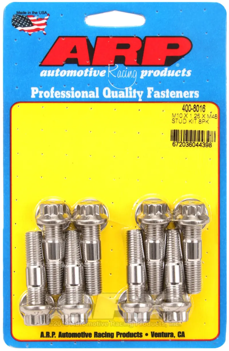 Arp Sport Compact M10 X 1.25 X 48Mm Stainless Accessory Studs 8 Pack 1