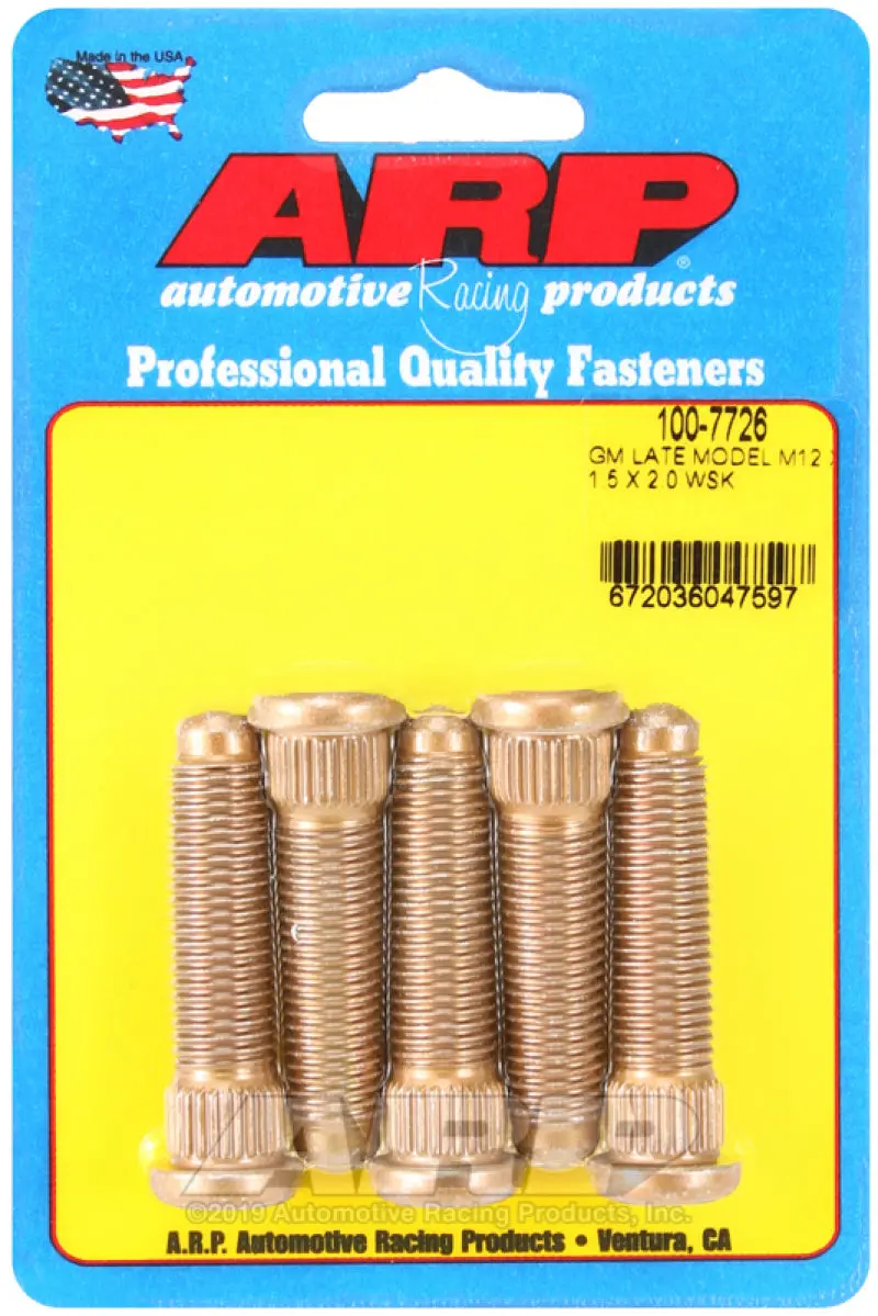 Arp Wheel Stud Kit For Gm Late Model M12 X 1.5 X 2.0 1