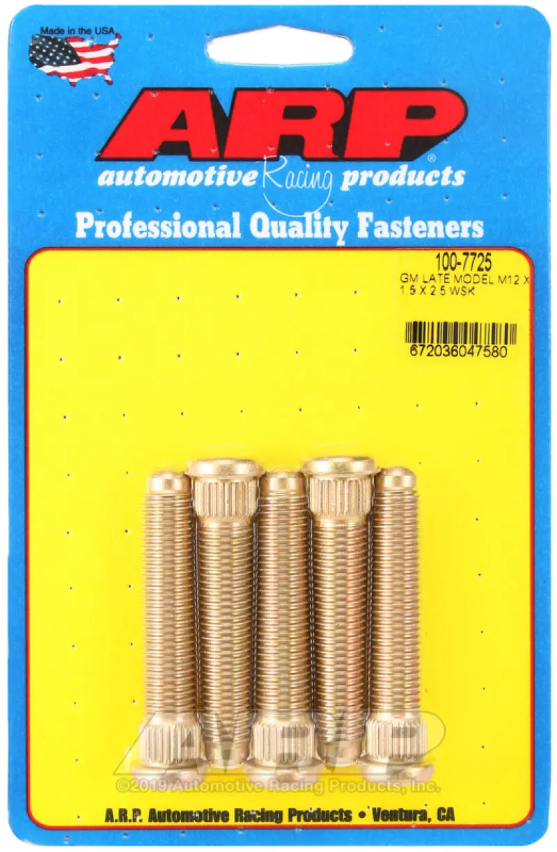 Arp Wheel Stud Kit For Late Model Gm Vehicles M12x1.50Inx2.50In 1