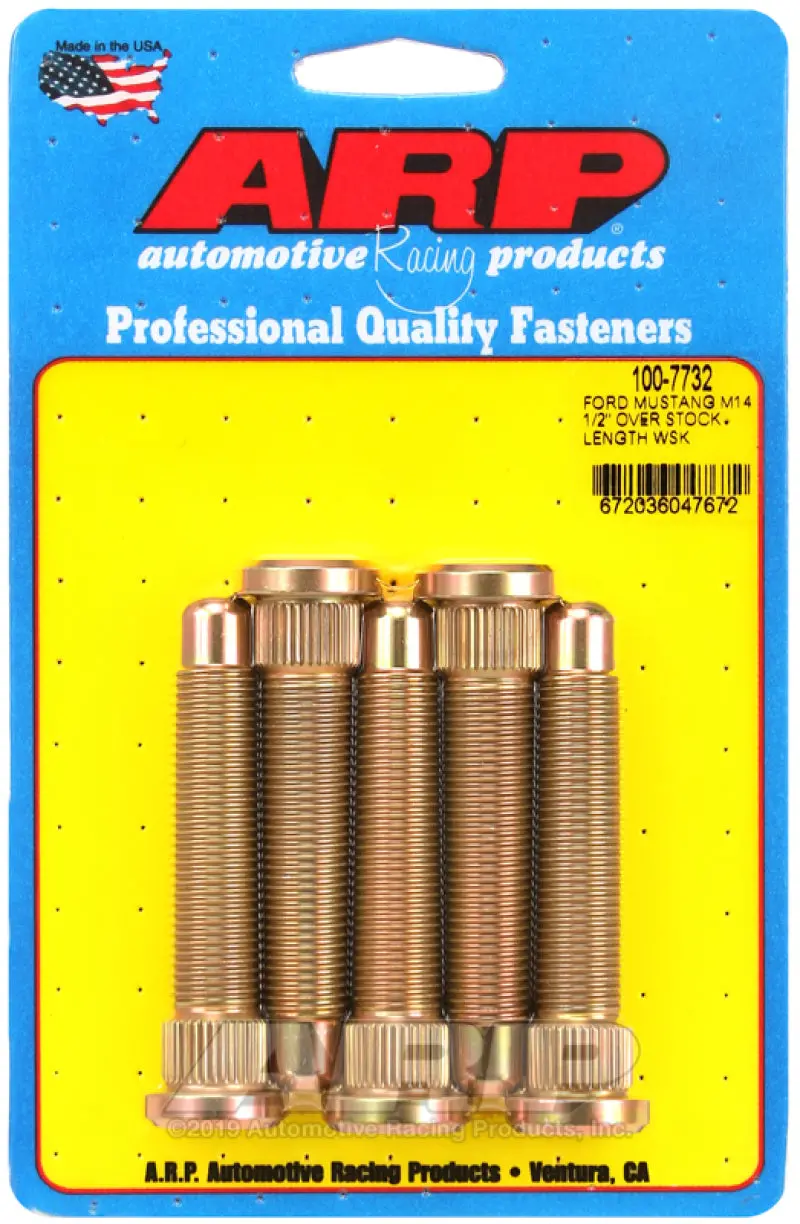 Arp Wheel Stud Kit M14 1/2In Over Stock Length For 2015+ Ford Mustang Gt 1