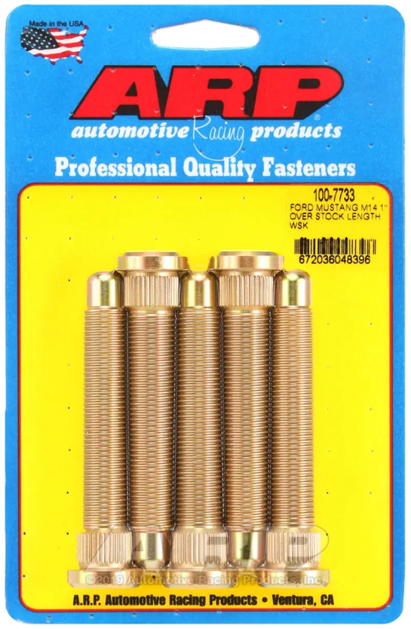 Arp Wheel Stud Kit M14 1In Over Stock Length For 2015 Ford Mustang 1