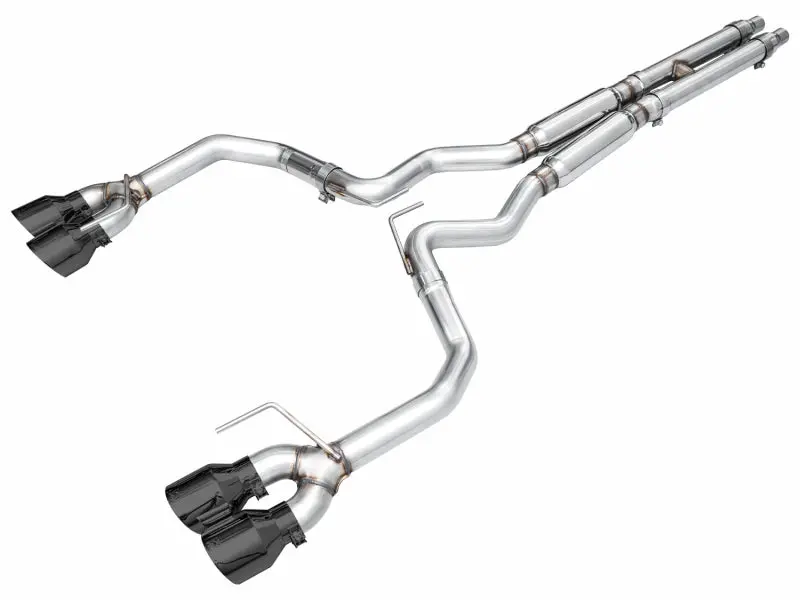 Awe Ford Mustang Dark Horse S650 Catback Exhaust With Quad Black Tips 1