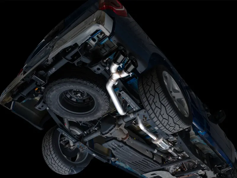 Awe Tuning Cat-Back Exhaust - 4.5In Dual Side Exit Diamond Black Tips For 21-25 Ford F150 (14Th Gen Reg Cab) 2