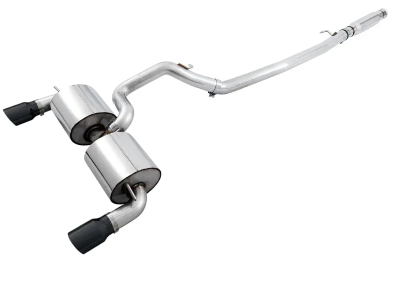 Awe Tuning Touring Edition Cat-Back Exhaust For Ford Focus Rs – Resonated – Diamond Black Tips 1