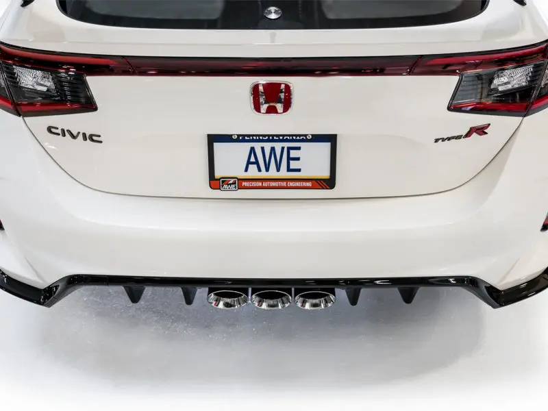Awe Tuning Touring Edition Exhaust With Triple Chrome Silver Tips For 2023 Honda Civic Type R Fl5 2