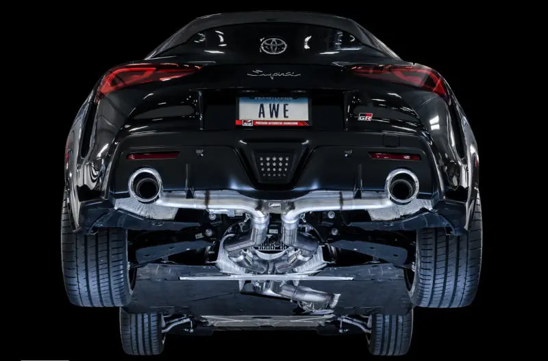 Awe Tuning Track Edition Exhaust With 5In Chrome Silver Tips - Toyota Supra A90 2020 2