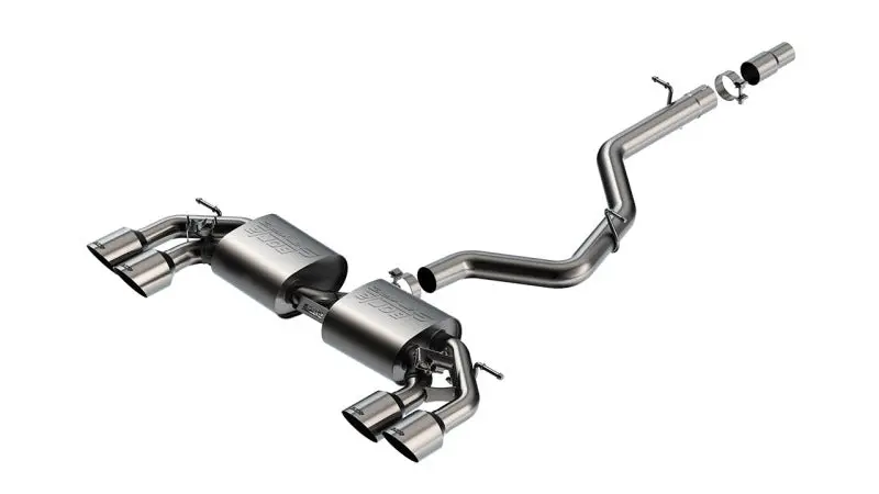 Borla 22-25 Volkswagen Golf R S-Type Cat-Back Exhaust 4.5 Inch Tips With Logo 1