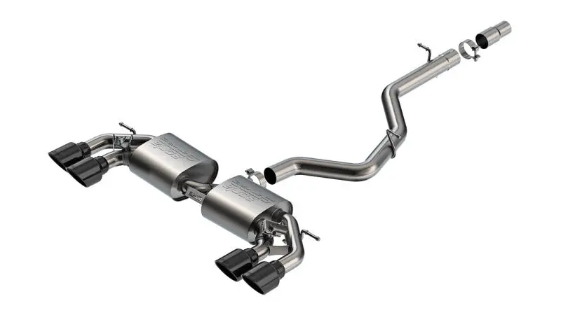 Borla 22-25 Volkswagen Golf R S-Type Cat-Back Exhaust Dual 4.5In Chrome Tips 1