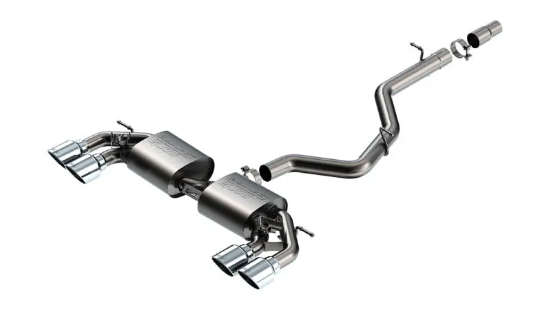 Borla 22-25 Volkswagen Golf R S-Type Cat-Back Exhaust -Dual 4.5In Stainless Tips 1