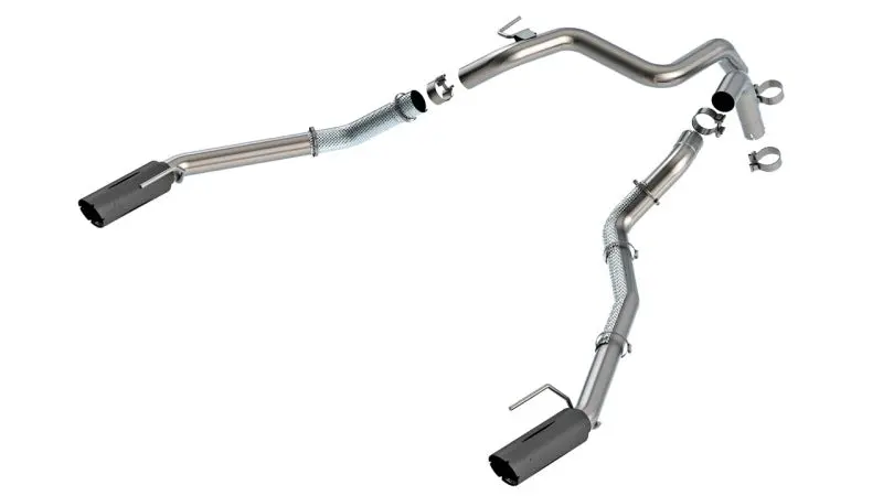 Borla 24-25 Ford Ranger Raptor 2.75In Tail Pipe Kit 4 Inch Tip - Ceramic Black 1