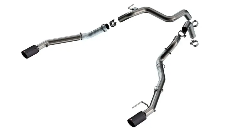 Borla 24-25 Ford Ranger Raptor 2.75In Tail Pipe Kit 4In Tip Carbon Fiber 1