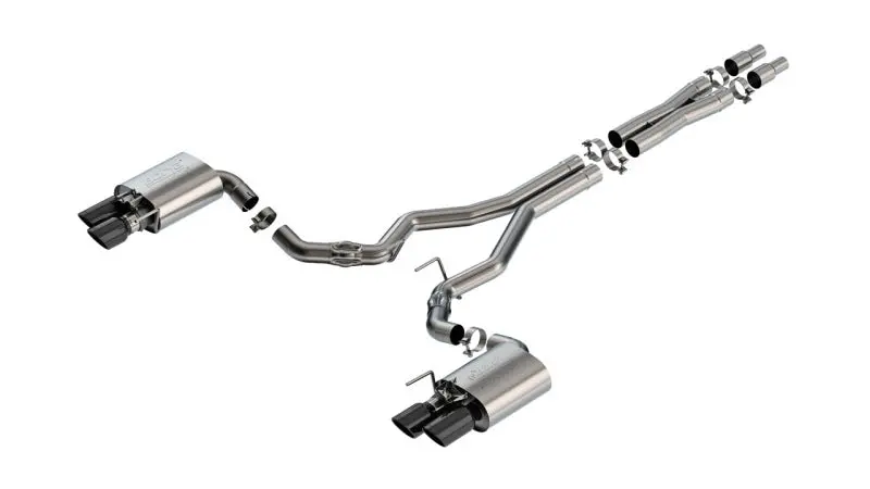 Borla Cat-Back Exhaust System With Atak Sound - Black Chrome For 2024 Ford Mustang Gt 1