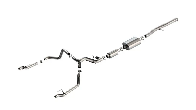 Borla Catback Exhaust S-Type 3.5" To Dual 2.75" 2024 Chevy Silverado 1500 6.2L V8 - W/ Simulator 1