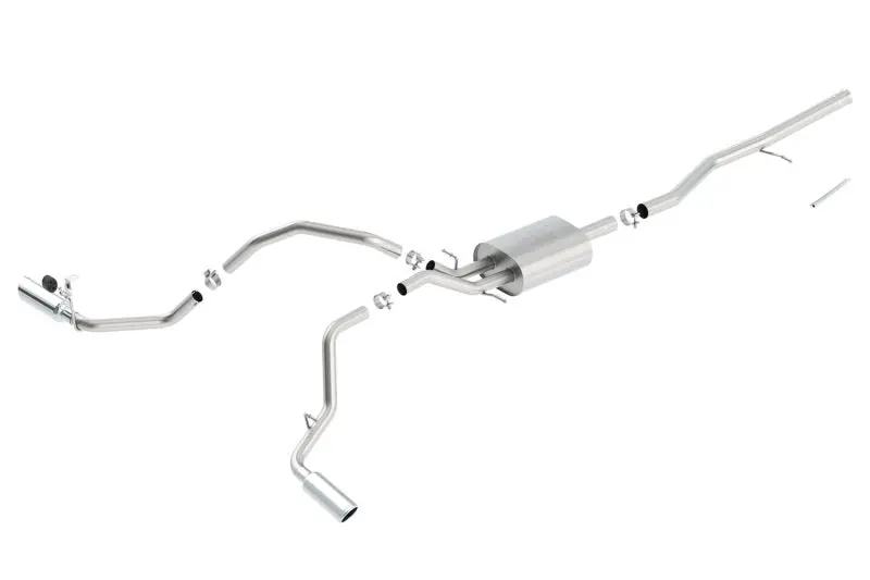 Borla Exhaust System Atak 3.5X2.25In Single Round Rolled Angle-Cut Split Side - 14 Chev/Gmc Silverado/Sierra 1500 Cc/Sb 2