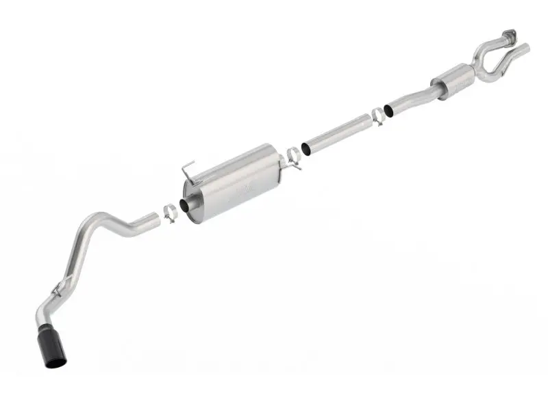 Borla S-Type Cat-Back Exhaust 17-19 Ford F-250/350 Super Duty Side Exit Black Chrome Tip 1