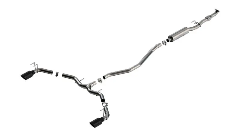 Borla S-Type Cat-Back Exhaust For 2023 Integra And 2022–2023 Civic Si 1.5L 4 Cyl Mt Fwd 4Dr – 2.50 In. Black Chrome 1