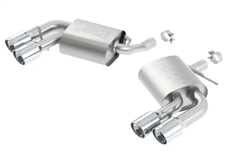 Borla S-Type Rear Section Exhaust Without Dual Mode Valves Dual Tips Axle-Back 2016 Chevy Camaro V6 At Mt 1