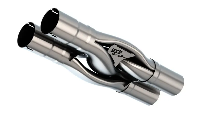 Borla Universal Hydroformed Switchfire X-Pipe 3In Id 3In Od Outlets With Notches 1