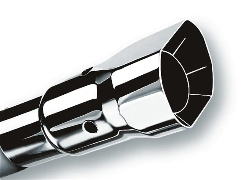 Borla Universal Polished Tip Single Square Angle-Cut Intercooled 1