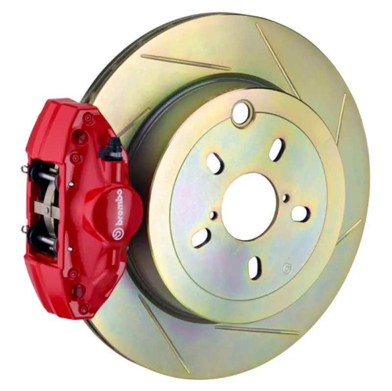 Brembo Rear Gt Big Brake Kit 2-Piece Cast Red For 12-16 Frs With Electric Park Brake 1