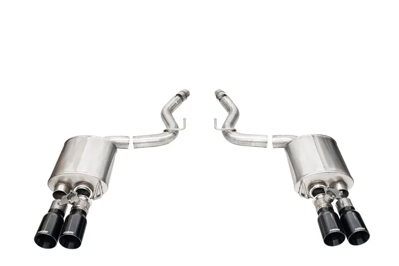 Corsa 2024-2025 Ford Mustang V8 5.0L 3In Axle-Back Exhaust System With Twin 4In Black Straight Tips 1