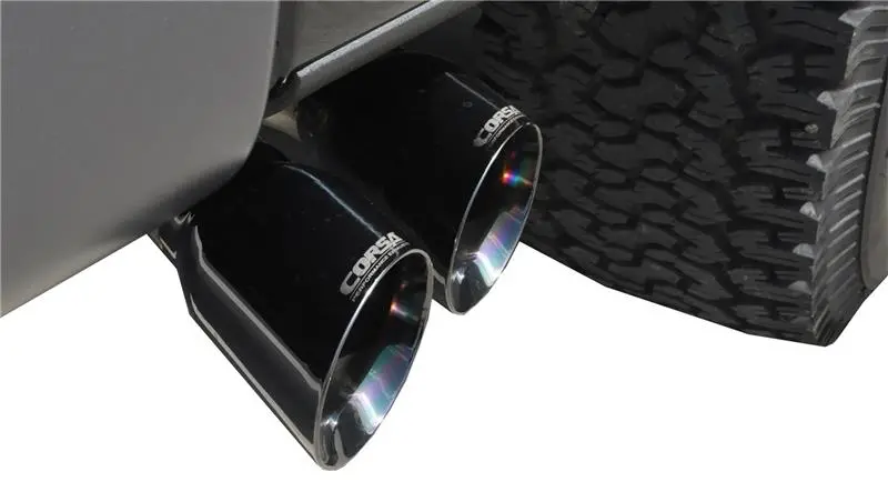 Corsa Black Xtreme Cat-Back Exhaust For 2011–2014 Ford F-150 Raptor 6.2L 133In 1