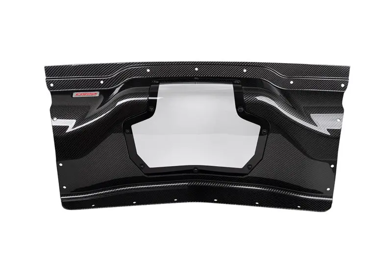 Corsa Carbon Fiber Air Intake Trunk Panel With Polycarbonate For Chevrolet Corvette C8/Z06 2020+ 1