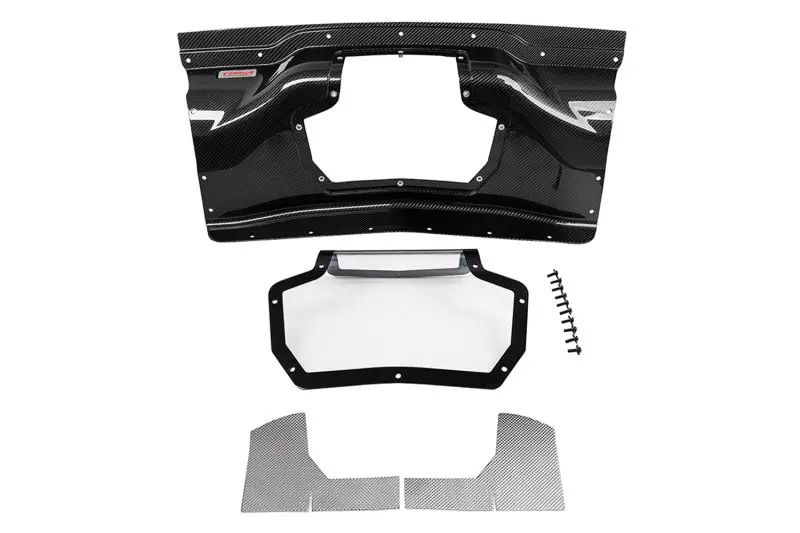Corsa Carbon Fiber Air Intake Trunk Panel With Polycarbonate For Chevrolet Corvette C8/Z06 2020+ 2