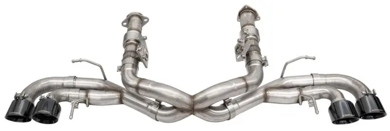 Corsa Performance 3In Xtreme Cat-Back Exhaust 4.5In Blk Quad Tips For 2020-2023 Chevrolet Corvette C8 - Integrates Stock Afm Valve 2