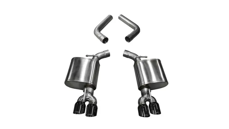 Corsa Performance Black Sport Axle-Back Exhaust With 3.5In Tips For 2015-23 Dodge Challenger 6.4L/17-19 Challenger 5.7L 1